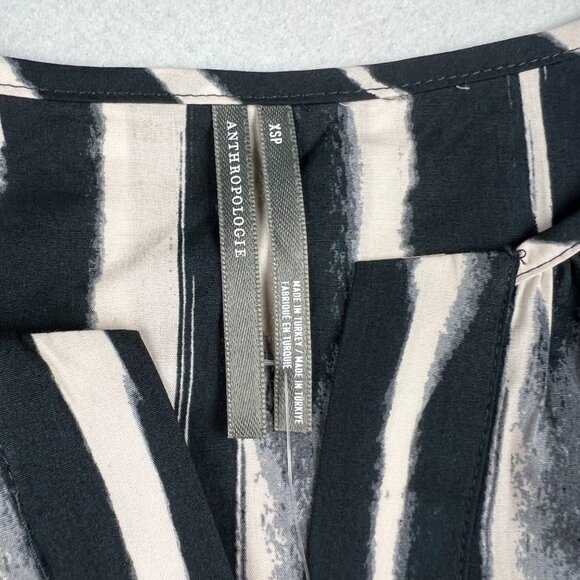 NEW Anthropologie Somerset Carbon Stripe Maxi Dress Size PXS - Picture 3 of 10